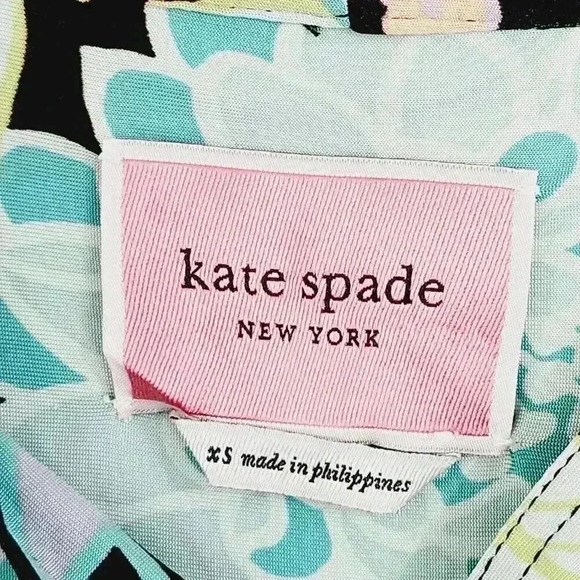 kate spade Slip Maxi Dress Keyhole Cap Sleeve Floral Stretched Size XS - Picture 5 of 8